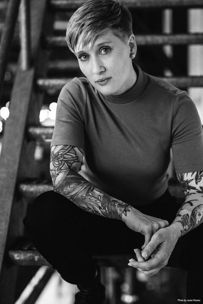 Black & white portrait of Heather Physioc by Javi Alvarez, NYC Photographer