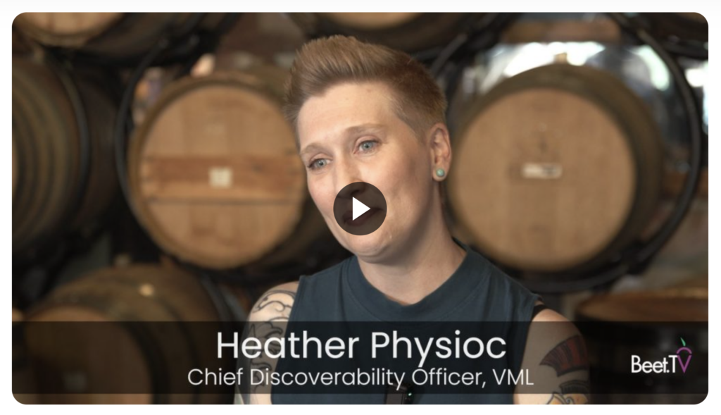 Video thumbnail of discoverability executive Heather Physioc interviewing about AI search with Beet.TV in September 2026